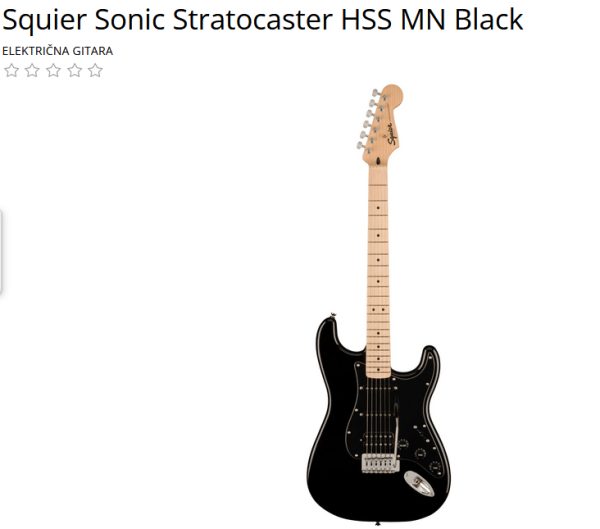 Squier Sonic Stratocaster HSS MN Black - Image 2